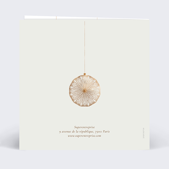 Carte de Voeux Entreprise Boules de noël logo
