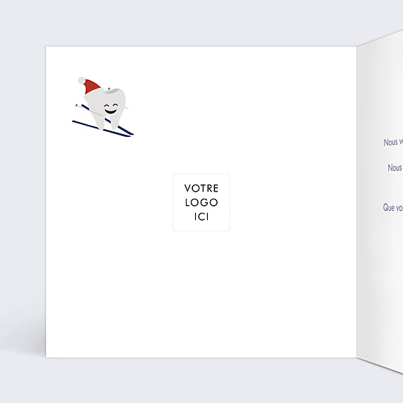 Carte de Voeux Entreprise Dents au ski