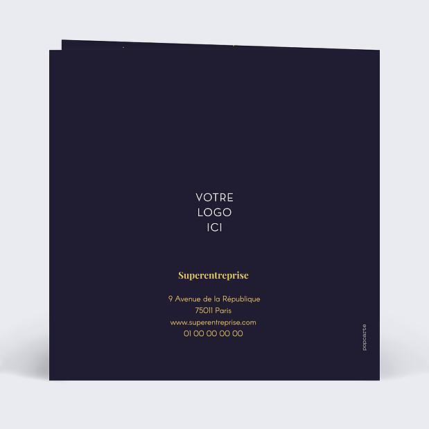 Carte de Voeux Entreprise Montagnes Russes Verso