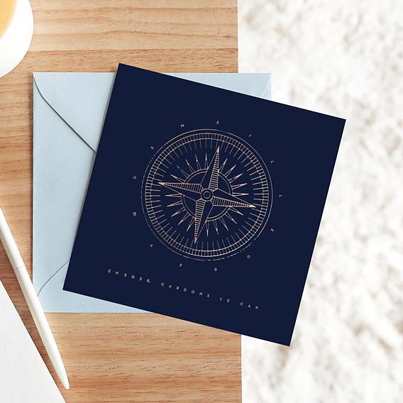 Carte de vœux entreprise Boussole Après 1