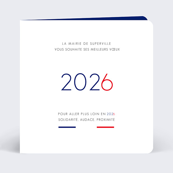 Carte de vœux entreprise Voeux Mairie Après 3