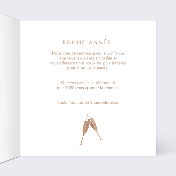 Carte de Voeux Entreprise Balance chic
