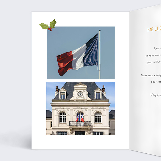 Carte de Voeux Entreprise Village Mairie