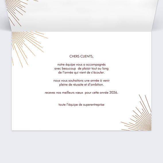 Carte de vœux entreprise Logo Calendrier Intérieur Droit