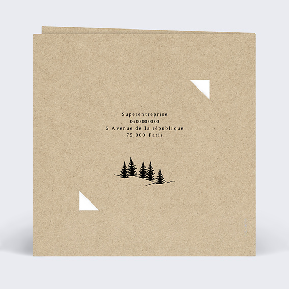 Carte de Voeux Entreprise Montagne kraft avec graines