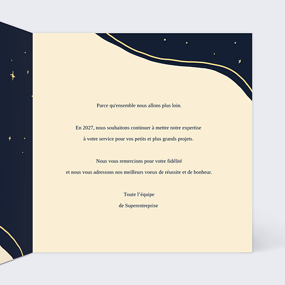 Carte de Voeux Entreprise Plume