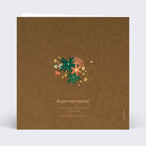 Carte de Voeux Entreprise Floraison