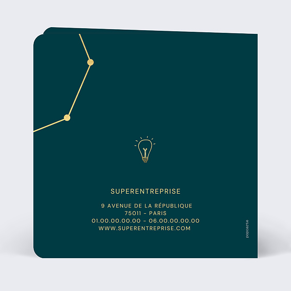 Carte de vœux entreprise Progression Verso