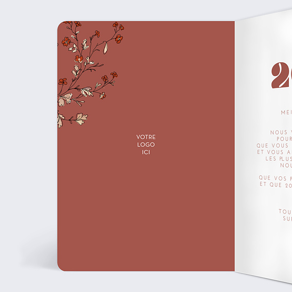 Carte de vœux entreprise Nos Mains Intérieur Gauche