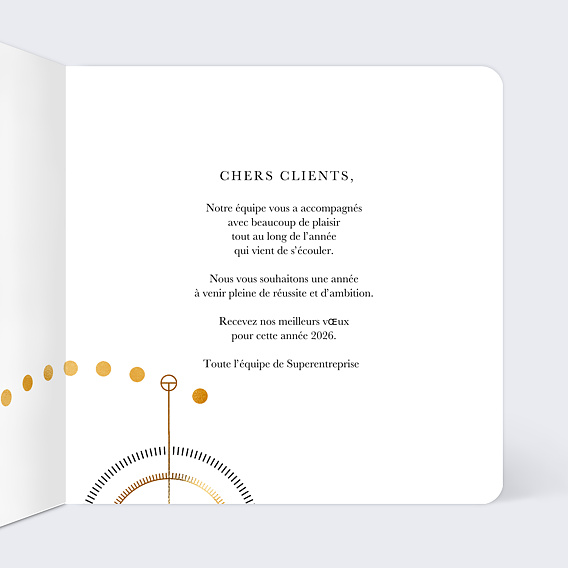 Carte de vœux entreprise Architecte Compas Intérieur Droit