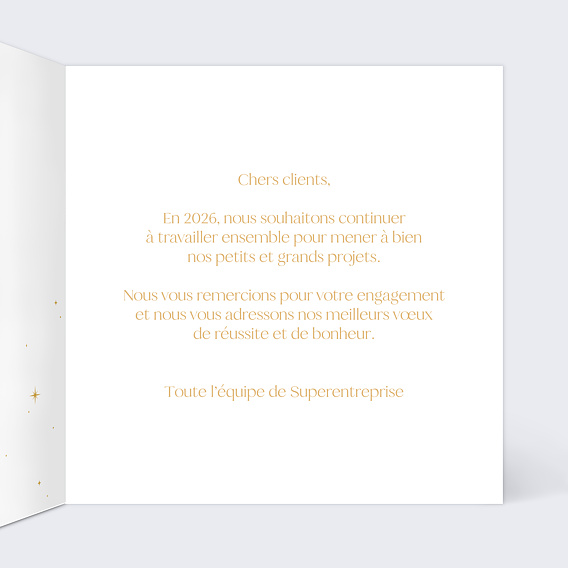 Carte de vœux entreprise Boule à neige logo Intérieur Droit