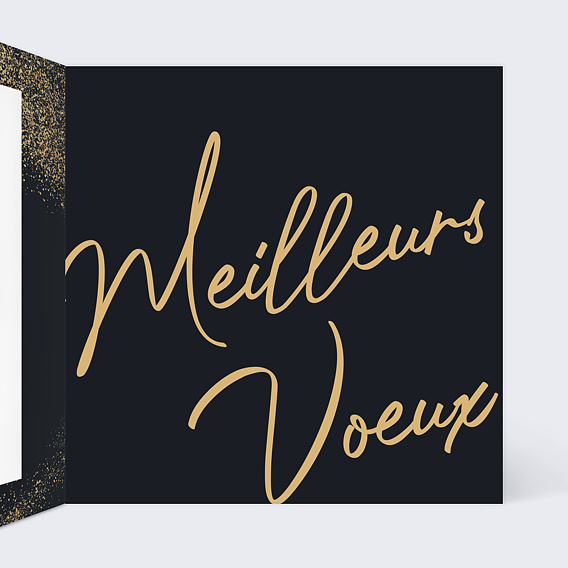 Carte de vœux entreprise Découpe Photo Polaroid Intérieur Droit