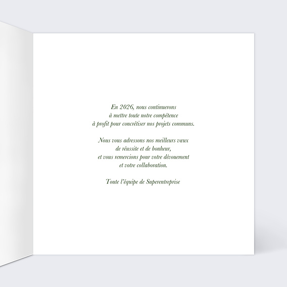 Carte de vœux entreprise Ecologie humaine Intérieur Droit