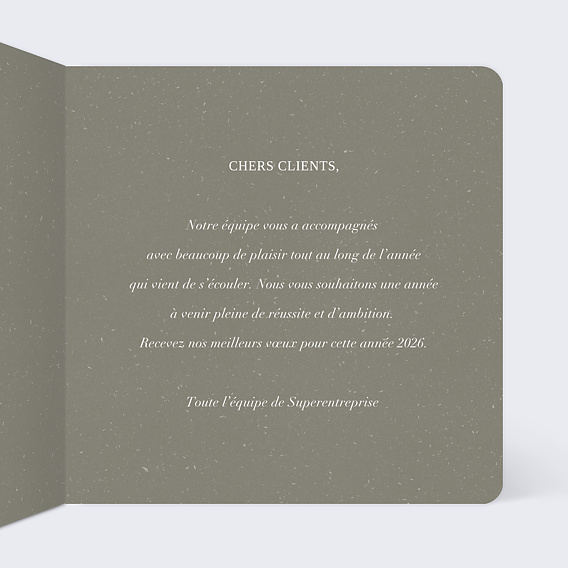 Carte de vœux entreprise Équilibre Intérieur Droit