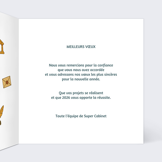 Carte de vœux entreprise Équipe d’avocat Intérieur Droit