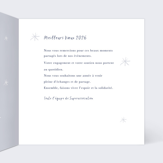 Carte de vœux entreprise Espoir Intérieur Droit