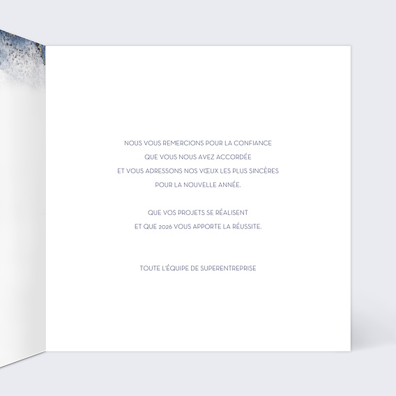 Carte de vœux entreprise Feldspath Intérieur Droit