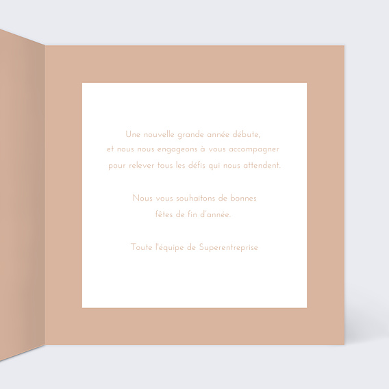 Carte de vœux entreprise Grand Merci Intérieur Droit