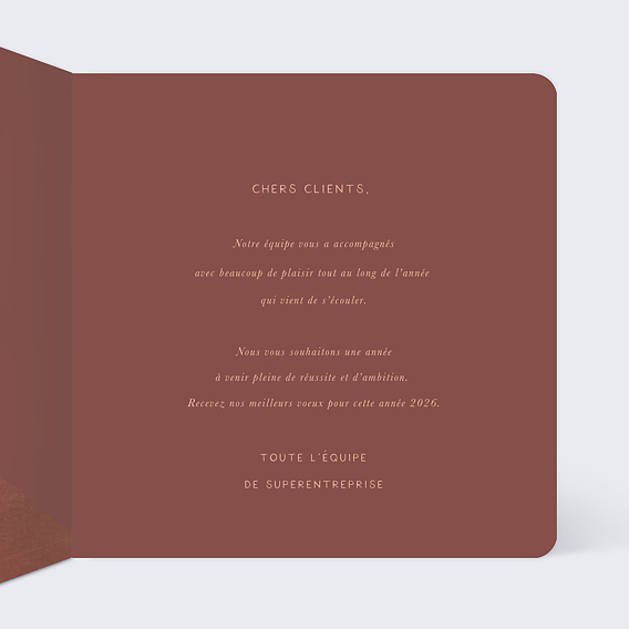 Carte de vœux entreprise Main Dans La Main Intérieur Droit