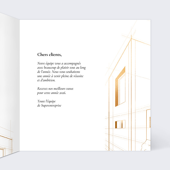 Carte de vœux entreprise Maquette réalité Intérieur Droit