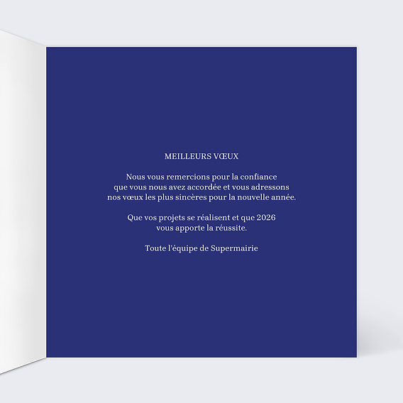 Carte de vœux entreprise Marianne Intérieur Droit