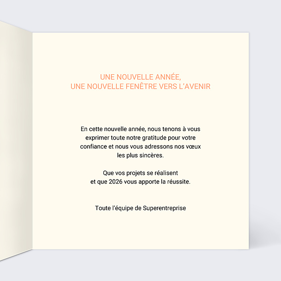 Carte de vœux entreprise Meilleur à Venir Intérieur Droit