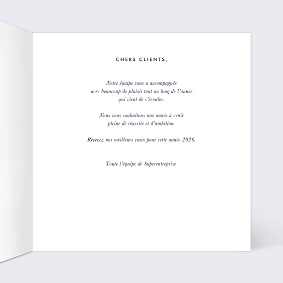 Carte de vĆux entreprise Mondial IntĂ©rieur Droit