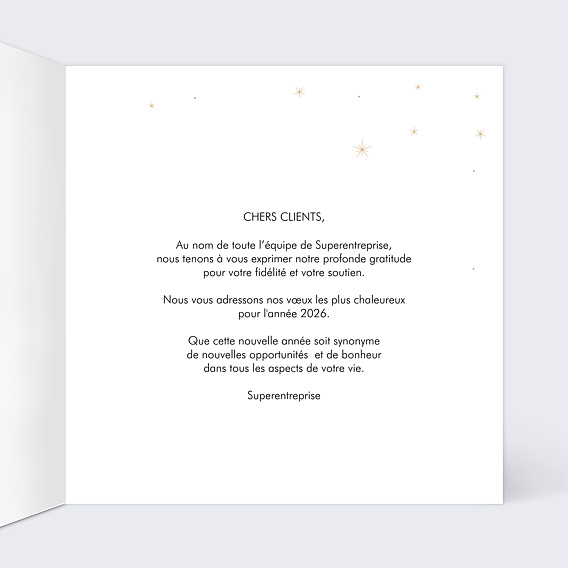 Carte de vœux entreprise Objectif pas Intérieur Droit