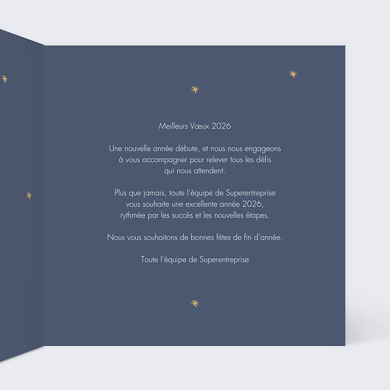 Carte de vœux entreprise Oiseaux Intérieur Droit