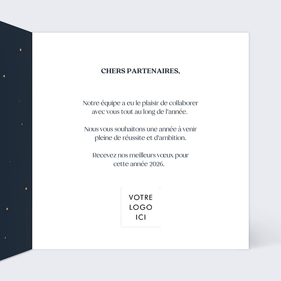 Carte de vœux entreprise Porte du succès Intérieur Droit