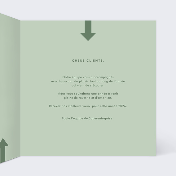 Carte de vœux entreprise Recyclage Intérieur Droit