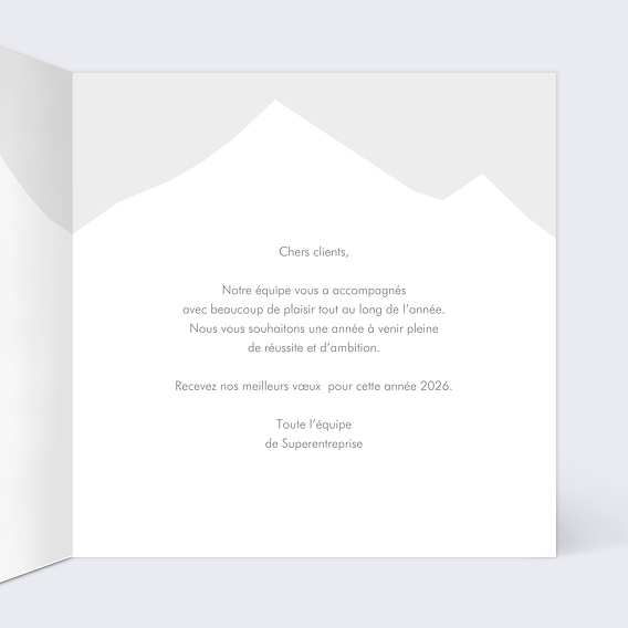 Carte de vœux entreprise Skieur avenir Intérieur Droit