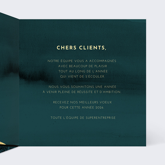 Carte de vœux entreprise Sommets Intérieur Droit