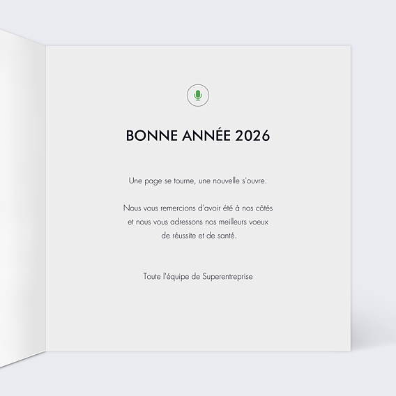 Carte de vœux entreprise Télétravail Intérieur Droit