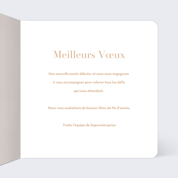 Carte de vœux entreprise Tombolo Intérieur Droit