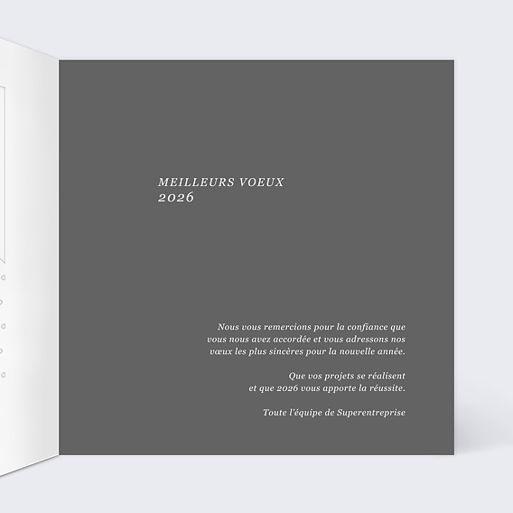 Carte de vœux entreprise Village de Montagne Intérieur Droit