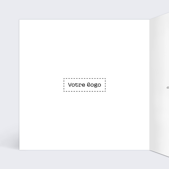 Carte de vœux entreprise Grand chiffre immobilier Intérieur Gauche