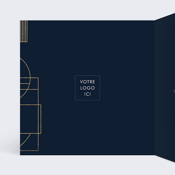 Carte de vœux entreprise Géométrique Intérieur Gauche