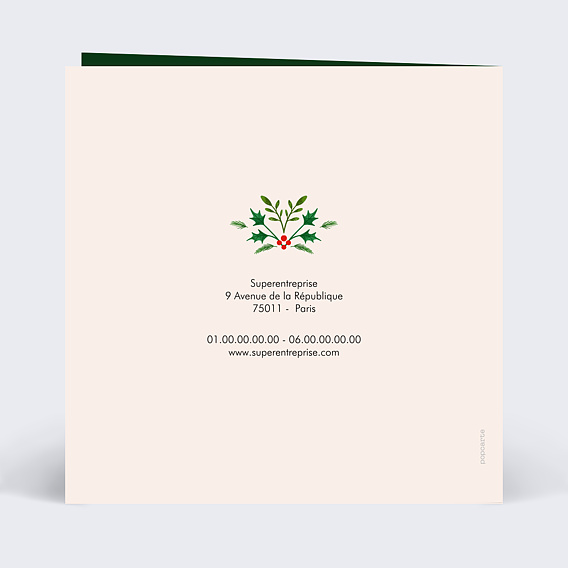 Carte de Voeux Entreprise Année fleurie