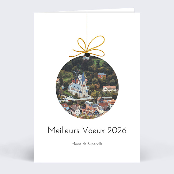 Carte de Voeux Entreprise Village Mairie