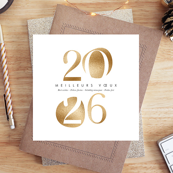 Carte de Voeux Entreprise Bicolore Design