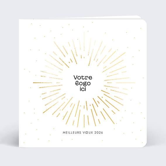 Carte de Voeux Entreprise Feu d'artifice Logo