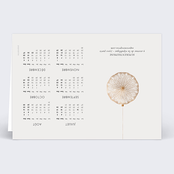 Carte de Voeux Entreprise Calendrier boules de noël logo