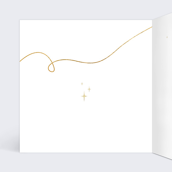 Carte de vœux entreprise Boule de Noël Logo Intérieur Gauche