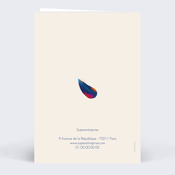 Carte de Voeux Entreprise Suspension peinture