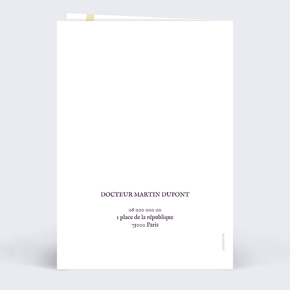 Carte de vœux entreprise Blouse Verso