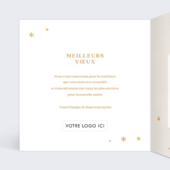 Carte de vœux entreprise Monde suspendu avec graines Intérieur Gauche