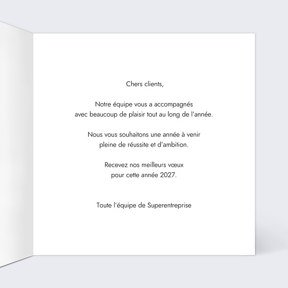 Carte de Voeux Entreprise Votre équipe au trait simple