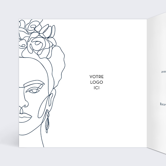 Carte de vœux entreprise Citation Frida Kahlo Intérieur Gauche