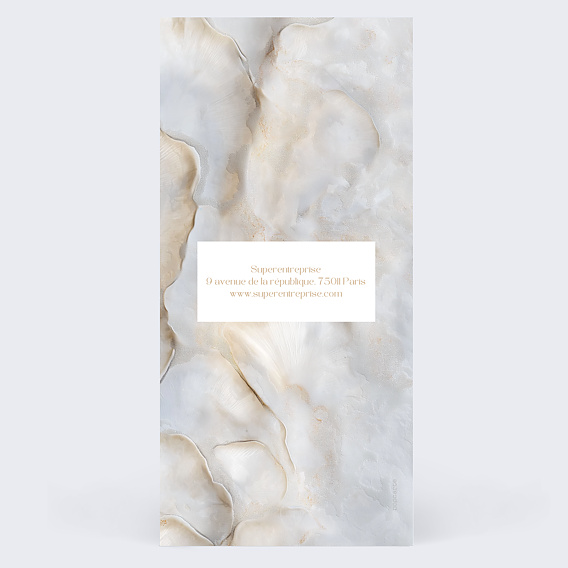 Carte de vœux entreprise Explosion organique nacrée Verso